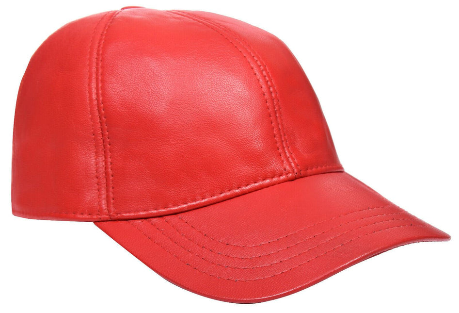 Unisex Real Nappa Leather Adjustable Golf Snapback Plain Baseball Cap Hat