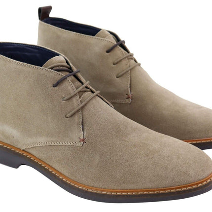 Mens Sand Suede Lace Up Chukka Boots