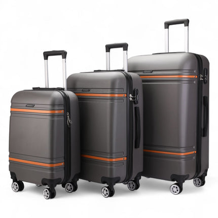 Hard Shell Modern Dual 4 Wheel Luggage Suitcase Set