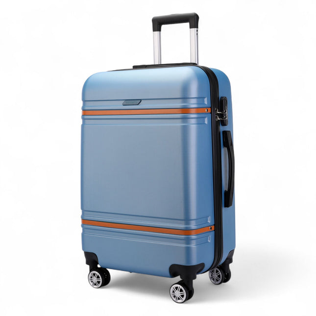 Hard Shell Modern Dual 4 Wheel Luggage Suitcase Set