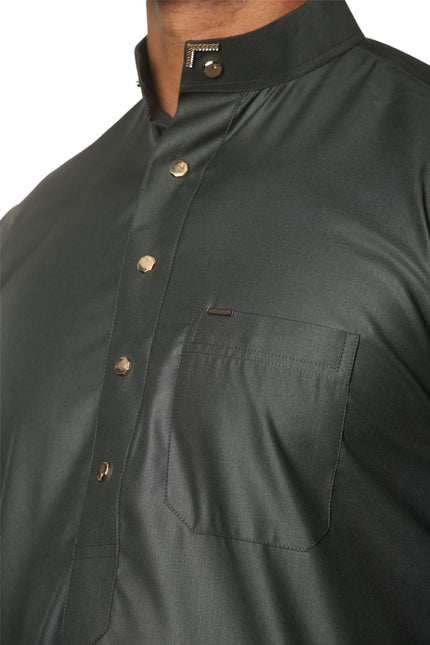 Men's Green Thobe Arab Saudi Emirati Islamic Clothing Jubba Robe