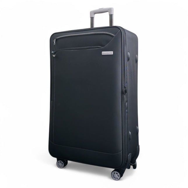Lightweight Soft Shell 8 Wheels Luggage Travel Cabin Holiday Bags Suitcase Set