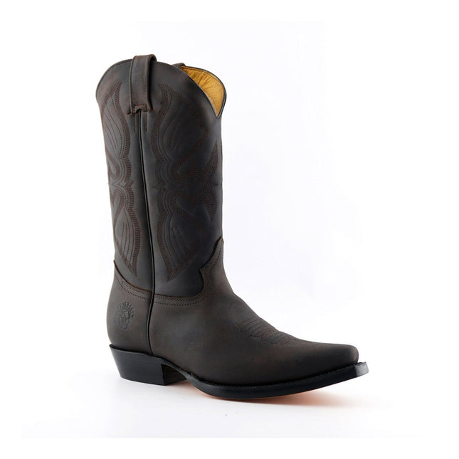 Grinders Mens Brown Cowboy Leather Boots - Louisiana