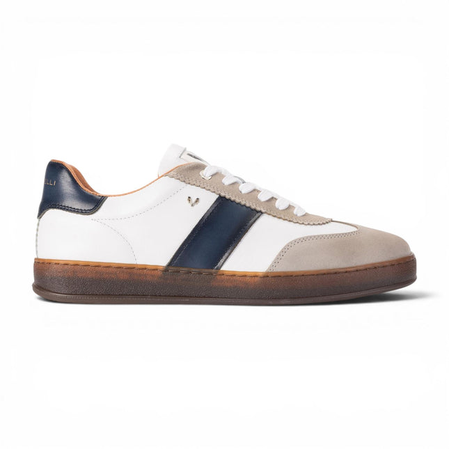 Martinelli Men's Blue Leather Sneakers Trainer Shoes - Seaford