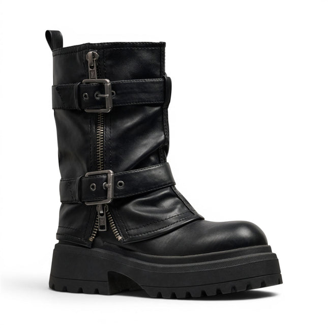 Windsorsmith Women's Black Chunky Platform Pull-On High Boots - Vendetta