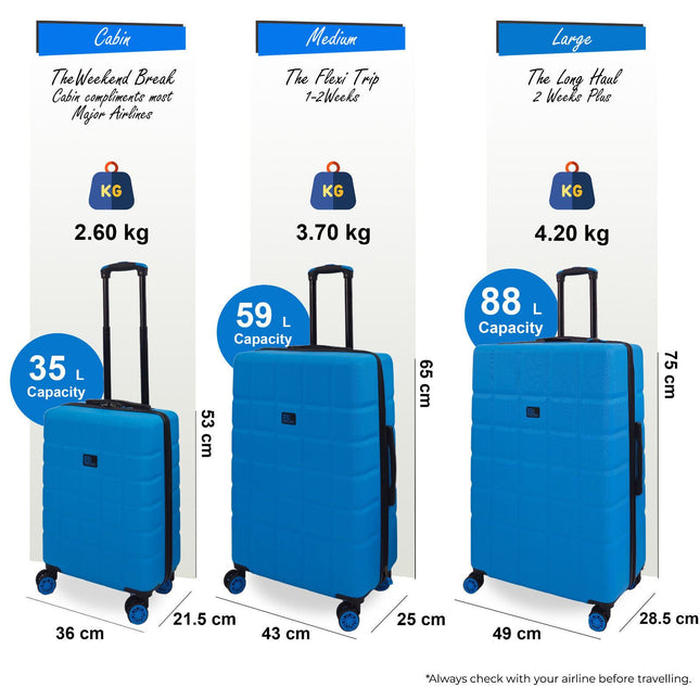 Hard Shell Classic 4 Wheel Travel Suitcase Set