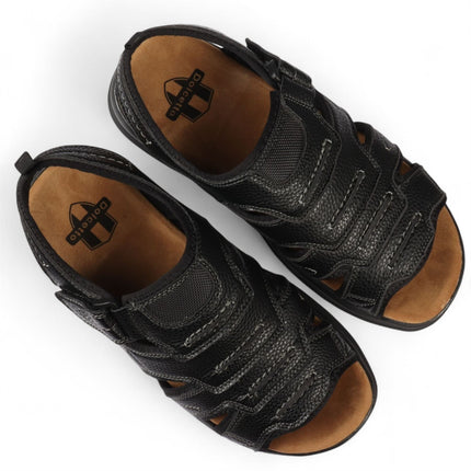 Men's Black Lightweight Open Toe Casual Sandals