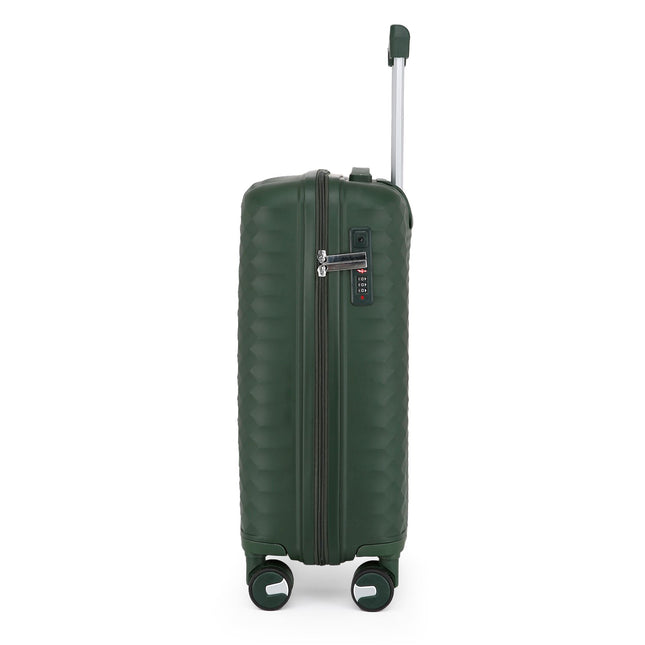 Dual 4 Wheel Robust Lightweight TSA Hard Shell Suitcase Luggage Travel Bags Set