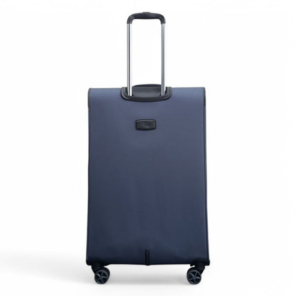 Lightweight Soft Grey Dual 4 Wheel Cabin Luggage Suitcase Set
