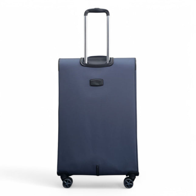 Lightweight Soft Grey Dual 4 Wheel Cabin Luggage Suitcase Set