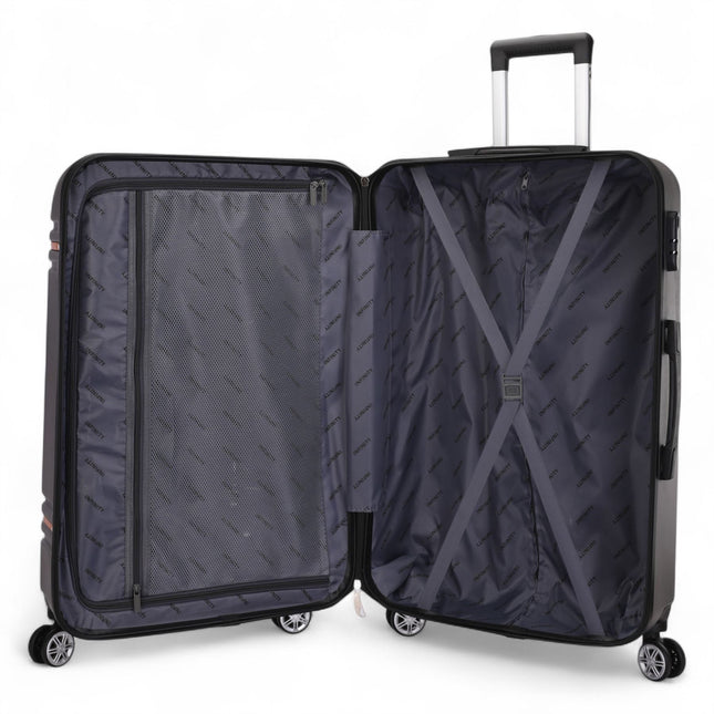 Hard Shell Modern Dual 4 Wheel Luggage Suitcase Set