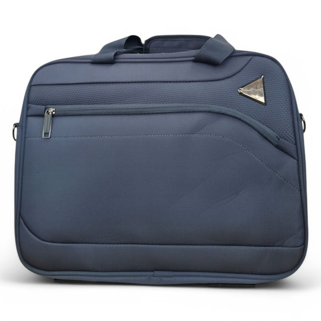 Lightweight Soft Grey Dual 4 Wheel Cabin Luggage Suitcase Set