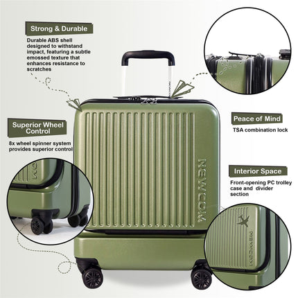Durable EasyJet Ryanair 39 x 26 x 51.5 cm Front Open Cabin Luggage Travel Suitcase
