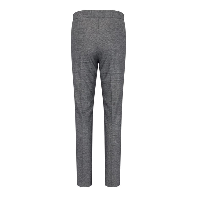 Women's Grey Three-Piece Tailored Fit Suit in Prince of Wales Check