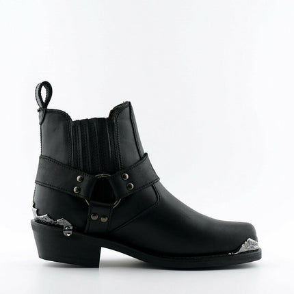 Grinders Mens Black Cowboy Biker Boots - Eagle Lo