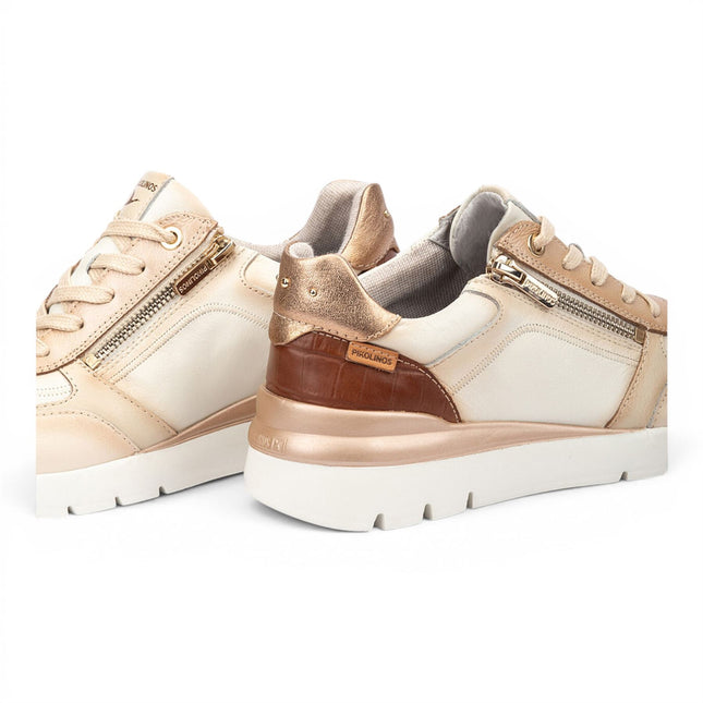 Pikolinos Women's White Leather Sneakers Trainer Shoes - Cantabria