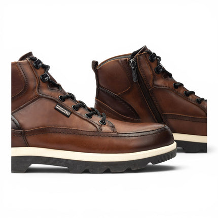 Pikolinos Men's Brown Leather Lace-Up Ankle Boots - Vigo