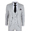 Men's Grey Checked 3 Piece Suit Tailored Fit