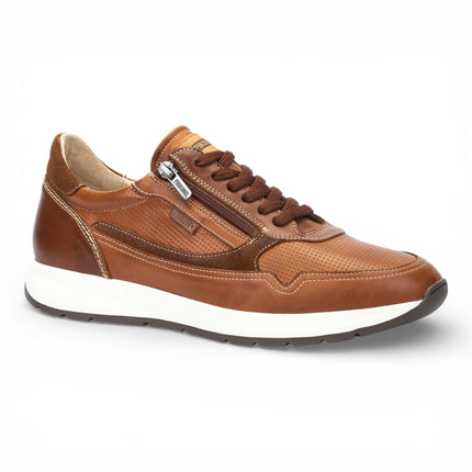 Pikolinos Men's Brown Leather Easy Wear Sneaker Trainers Shoes - Getafe