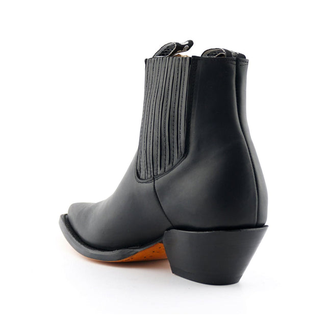 Grinders Unisex Black Western Chelsea Boots - Mustang