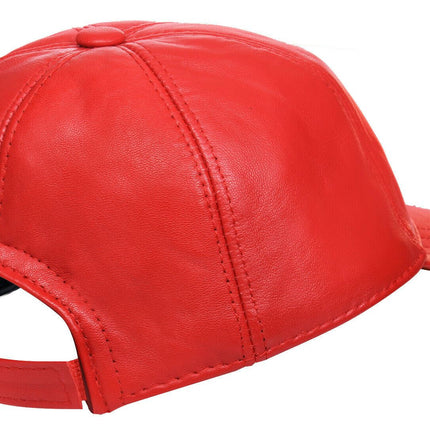 Unisex Real Nappa Leather Adjustable Golf Snapback Plain Baseball Cap Hat