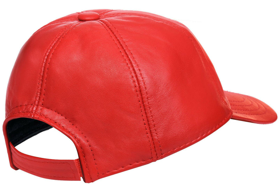 Unisex Real Nappa Leather Adjustable Golf Snapback Plain Baseball Cap Hat