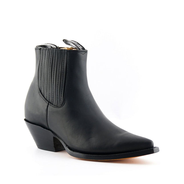 Grinders Unisex Black Western Chelsea Boots - Mustang