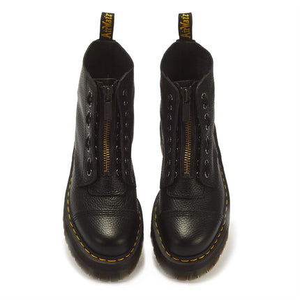 Dr Martens Sinclair Black Leather Zip Front Platform Boots - 22564001