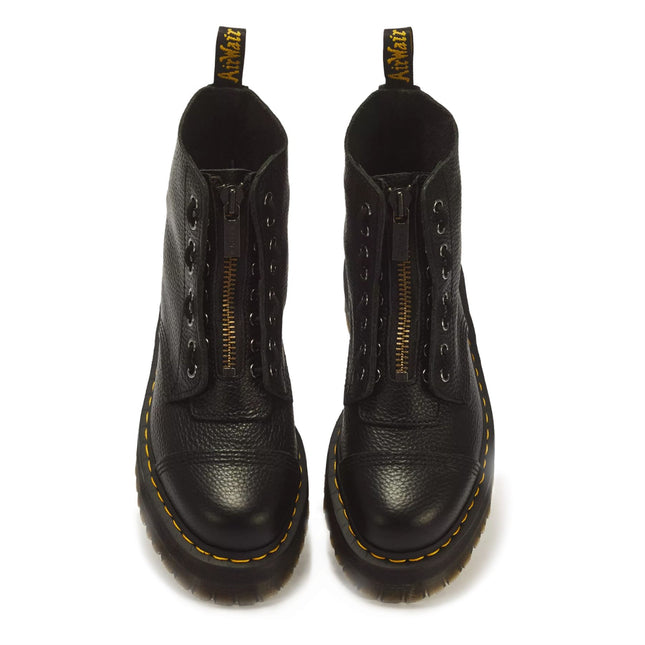 Dr Martens Sinclair Black Leather Zip Front Platform Boots - 22564001