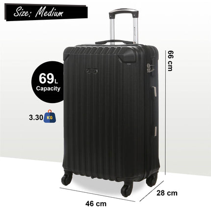 Hard Shell ABS 4 Wheels Luggage Travel Cabin Suitcase Set