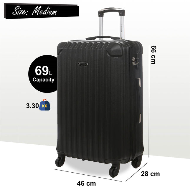 Hard Shell ABS 4 Wheels Luggage Travel Cabin Suitcase Set