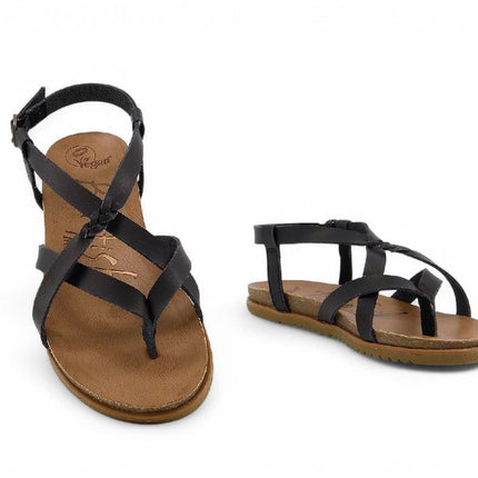 Blowfish Malibu Women's Black Strappy Buckle Sandals - Macarah B