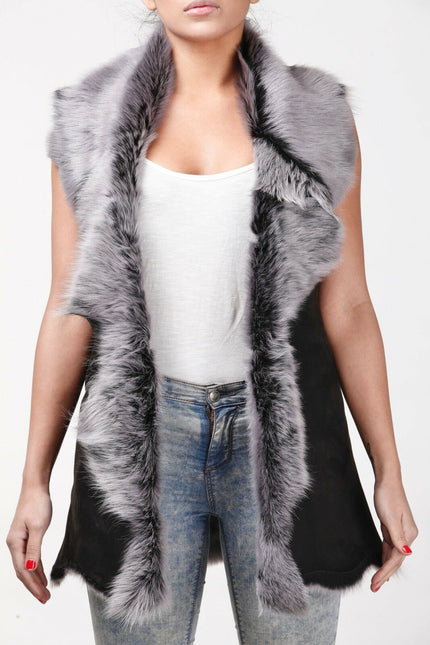 Women's Toscana Sheepskin Long Gilet-Sorocaba