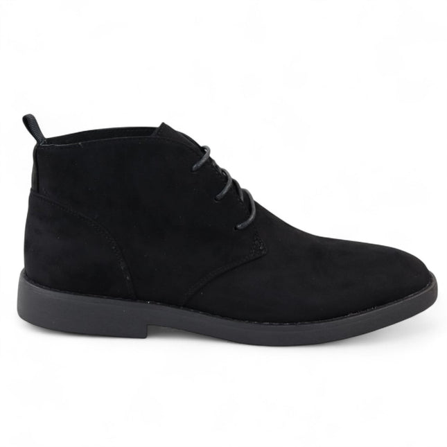 Men's Black Premium Desert Style Suede Chukka Boots