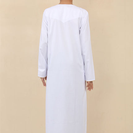 Kid's Boys White Omani Eid Thobe  Saudi Emirati Jubba Robe