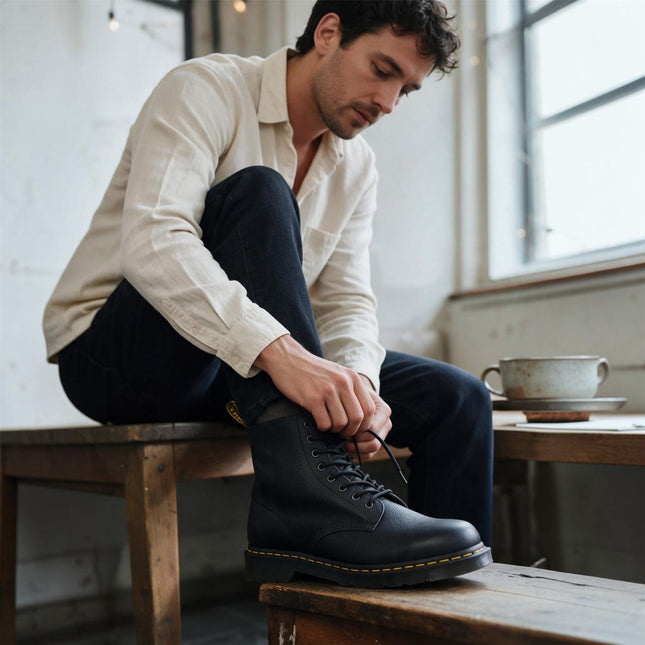 Dr Martens 1460 Ambassador Black Soft Leather Combat Boots -  31981001