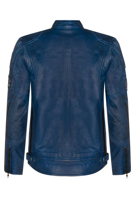 Mens Racing Leather Biker Jacket-Portland