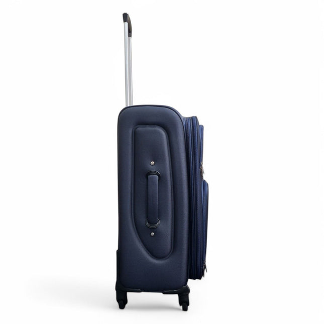 Soft Shell Lightweight Nylon Suitcase Set 4 Wheel Travel Case Holiday Bags