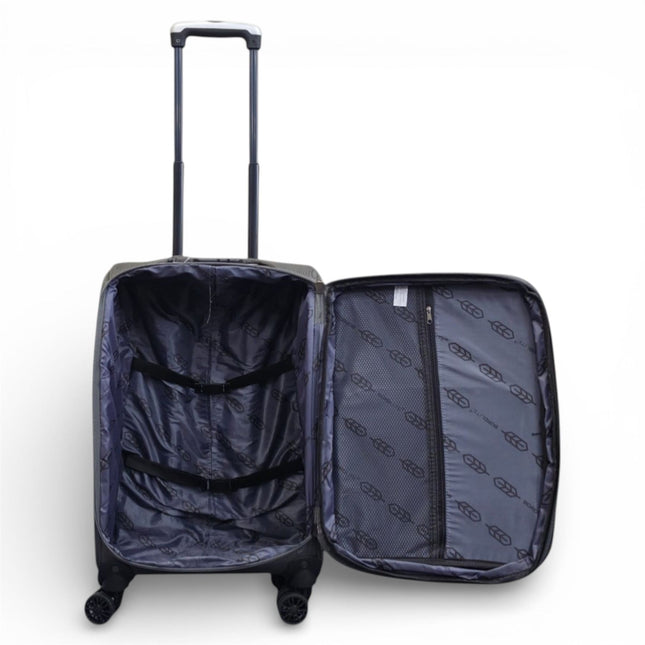 Expandable Soft Shell Cabin Suitcase 50.5 x 37 x 26 cm Luggage Suitable for Easyjet, Ryanair