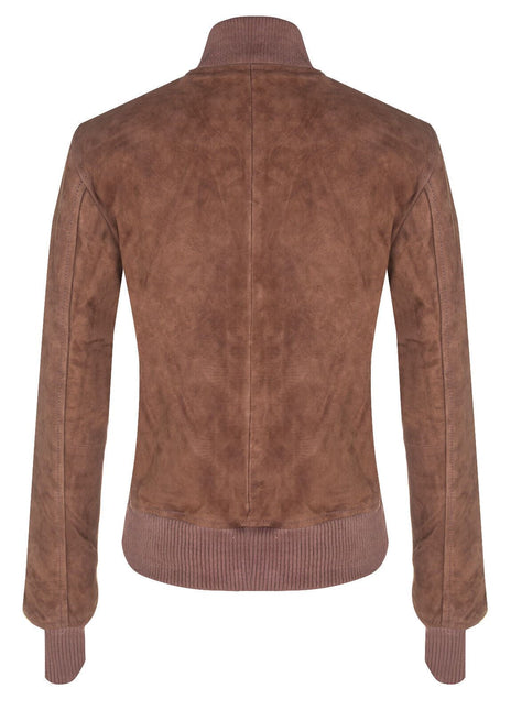 Womens MA-1 Suede Bomber Jacket-Arnhem