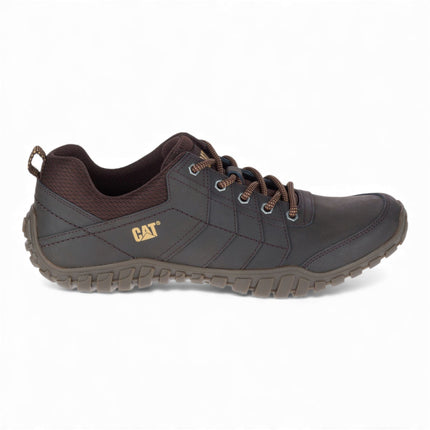 CAT Caterpillar Mens Brown Leather Hiking Boots Walking Trainers - Instruct