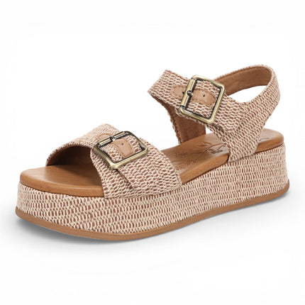 Blowfish Malibu Women’s Beige Faux Leather Platform Sandals - Magical