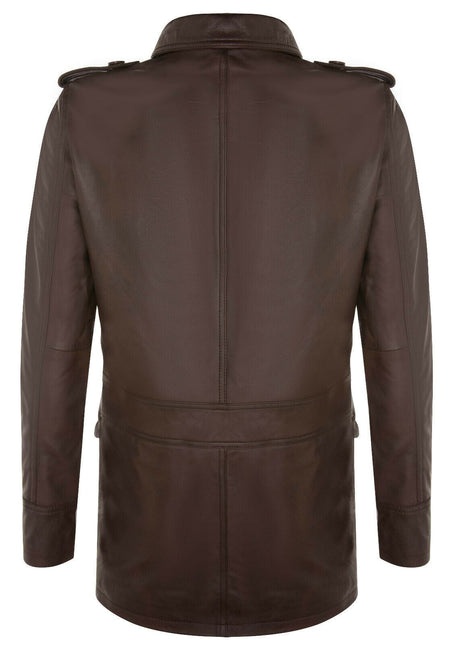Mens Leather Parka Safari Coat-Mesa Verde