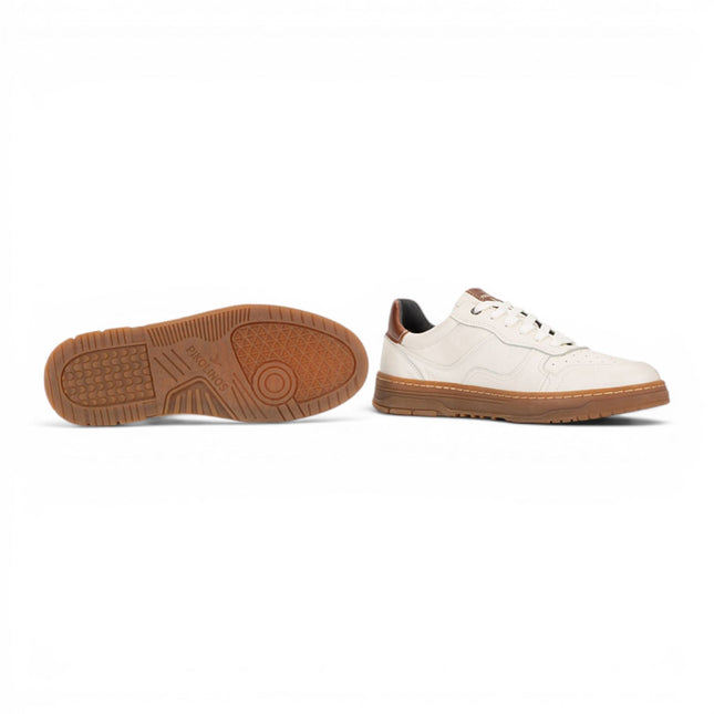 Pikolinos Men's White Leather Sneaker Trainers Lace-Up Sports Shoes - Salinas