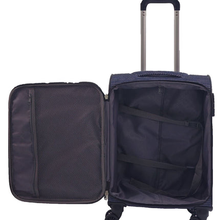 Lightweight Print Suitcases 8 Wheel Luggage Travel Soft Bags Set