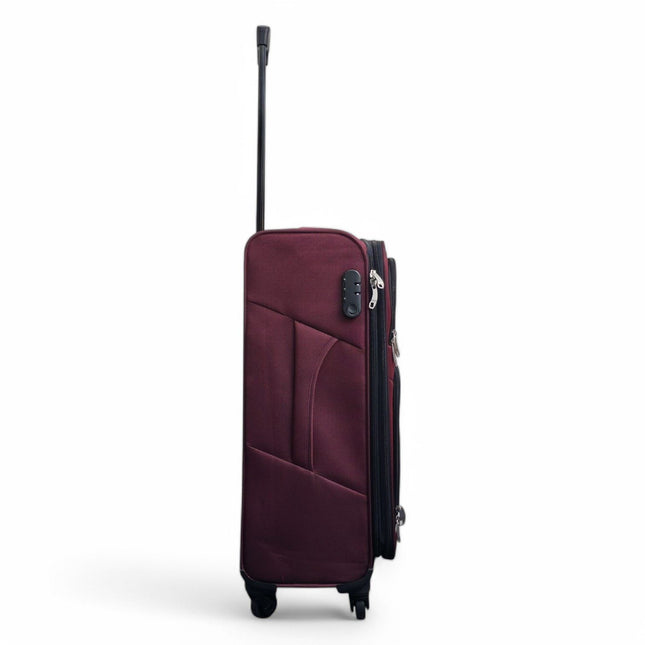 Expandable Soft Shell 4 Wheel Luggage Travel Cabin Suitcase Set Holiday Bags