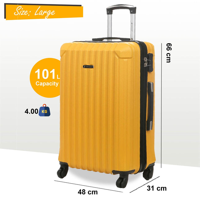 Hard Shell ABS 4 Wheels Luggage Travel Cabin Suitcase Set