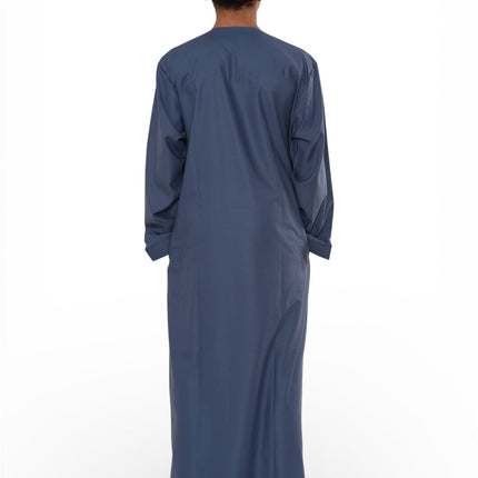 Kids Boys Eid Blue Moroccan Jubba Robe Djellaba Ramadan Eid Thobe - K-HM11