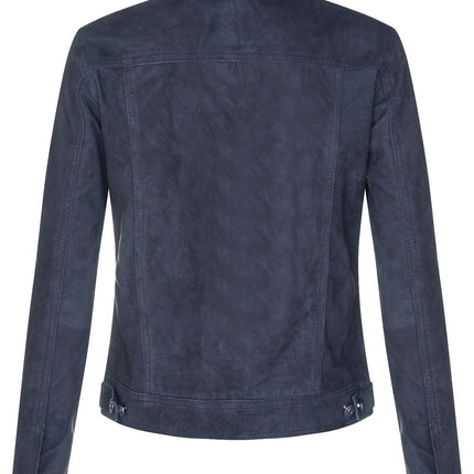 Womens Goat Suede Trucker Jeans Jacket-Astoria