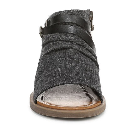 Blowfish Malibu Women's Charcoal Strappy Low Wedge Sandals - Denver